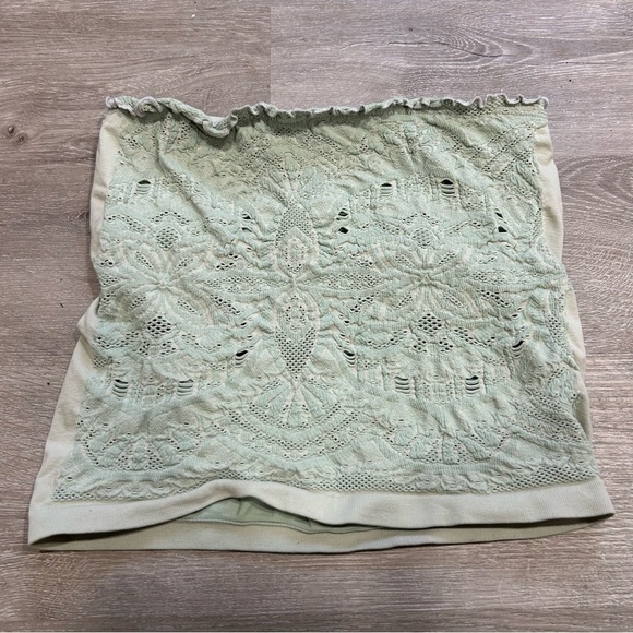 Free People Intimately Strapless Tube Top Light Mint Green Women’s Size Medium - Picture 3 of 5
